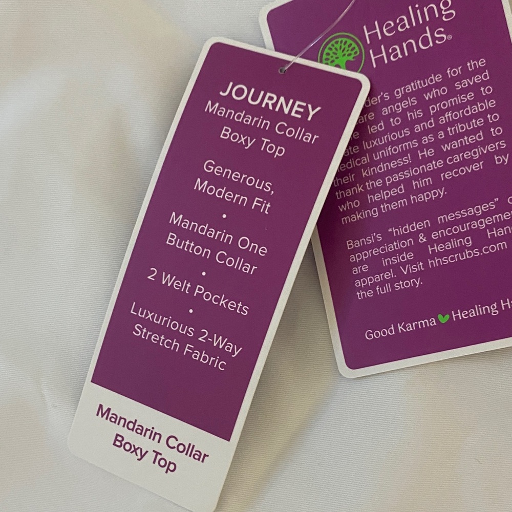 Women's Healing Hands Purple Label Scrub Top Journey Top - Picture 10 of 13